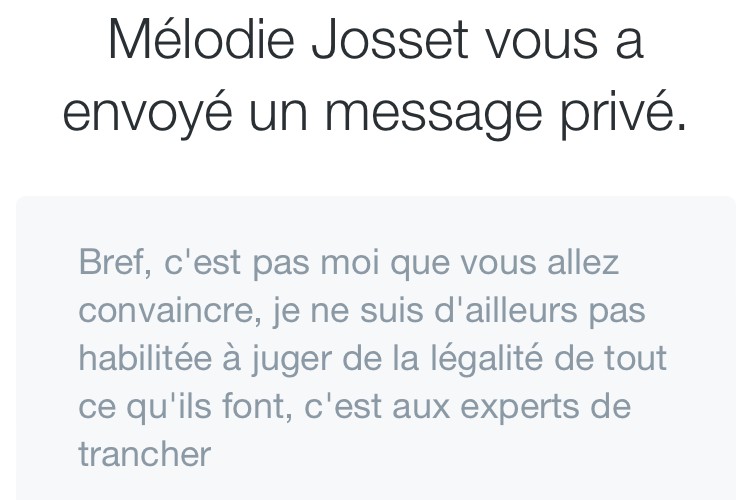Mélodie Josset confirme qu’elle n’est pas qualifiée pour juger l’affaire